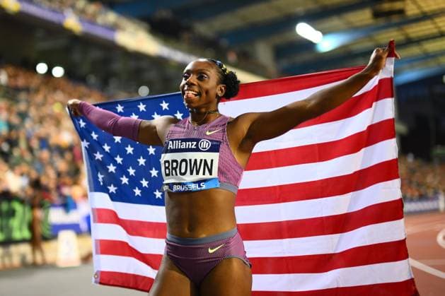 Sport Themen der Woche KW37 Sport Bilder des Tages Memorial Van Damme 2024 - Wanda Diamond league final day 2 BRUSSEL, BELGIUM - SEPTEMBER 14 : Brown Brittany ( 200 Meter) pictured during the Allianz Memorial Van Damme Wanda Diamond league Final day 2. In the King Baudouin Stadium. on September 14, 2024 in Brussel, Belgium, 14 09 2024 Brussel Belgium  Copyright: xGvgx