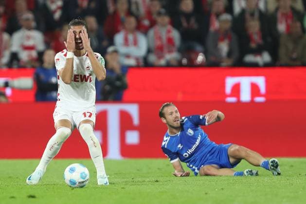 Leart Pacarada (1. FC Koeln) gestikuliert, Gestik waehrend des Spiels der 2. Bundesliga zwischen 1. FC Köln und 1. FC Magdeburg im RheinEnergieStadion am 14. September 2024 in Köln, Deutschland. (Foto von Oliver Kaelke DeFodi Images) +++ Leart Pacarada (1. FC Koeln) gestures during the 2. Bundesliga match between 1. FC Köln and 1. FC Magdeburg at RheinEnergieStadion on September 14, 2024 in Cologne, Germany. (Photo by Oliver Kaelke DeFodi Images) DFB DFL REGULATIONS PROHIBIT ANY USE OF PHOTOGRAPHS AS IMAGE SEQUENCES AND OR QUASI-VIDEO. Defodi-678_2024_09_14_OK_KOEFCM_0475