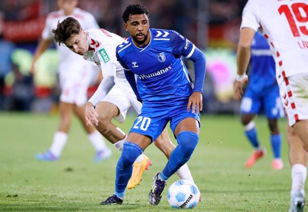 AMAECHI Xavier Team 1.FC Magdeburg DFL 2. Bundesliga Saison 2024 - 2025 Spiel 1.FC Koeln - 1.FC Magdeburg 1 : 2 am 14.09.2024 in Koeln