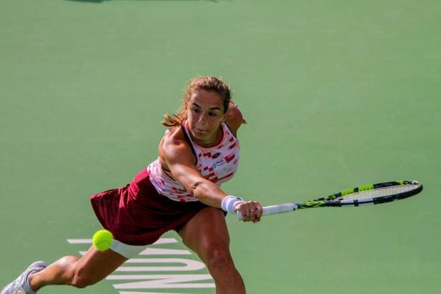September 14, 2024, Monastir, Monastir Governorate, Tunisia: Monastir, Tunisia. 12 September 2024. Rebecca Sramkova of Slovakia plays against Lucia Bronzetti of Italy at the Jasmin Open Semi Final in Monastir, Tunisia. The women s professional tennis tournament is taking place at the Magic Hotel Skanes in Monastir between 9 and 15 September 2024 Monastir Tunisia - ZUMAd99_ 0762513348st Copyright: xHasanxMradx