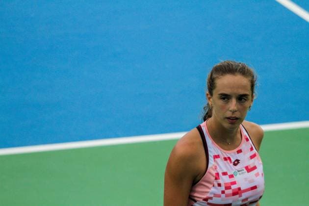 September 14, 2024, Monastir, Monastir Governorate, Tunisia: Monastir, Tunisia. 12 September 2024. Rebecca Sramkova of Slovakia plays against Lucia Bronzetti of Italy at the Jasmin Open Semi Final in Monastir, Tunisia. The women s professional tennis tournament is taking place at the Magic Hotel Skanes in Monastir between 9 and 15 September 2024 Monastir Tunisia - ZUMAd99_ 0762514554st Copyright: xHasanxMradx