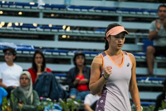 September 14, 2024, Monastir, Monastir Governorate, Tunisia: Monastir, Tunisia. 14 September 2024. Eva Lys of Germany plays against Sonay Kartal of United Kingdom at the Jasmin Open tennis tournament in Monastir, Tunisia. The women s professional tennis tournament is taking place at the Magic Hotel Skanes in Monastir between 9 and 15 September 2024 Monastir Tunisia - ZUMAd99_ 0762515022st Copyright: xHasanxMradx