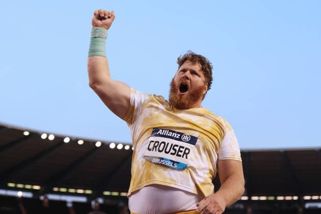 Bilder des Jahres 2024, Sport 09 September Sport Themen der Woche KW37 Sport Bilder des Tages (240915) -- BRUSSELS, Sept. 15, 2024 -- Ryan Crouser of the United States reacts during the men s shot put final at the 2024 Diamond League Brussels Meeting in Brussels, Belgium, Sept. 14, 2024. ) (SP)BELGIUM-BRUSSELS-ATHLETICS-DIAMOND LEAGUE ZhaoxDingzhe 
