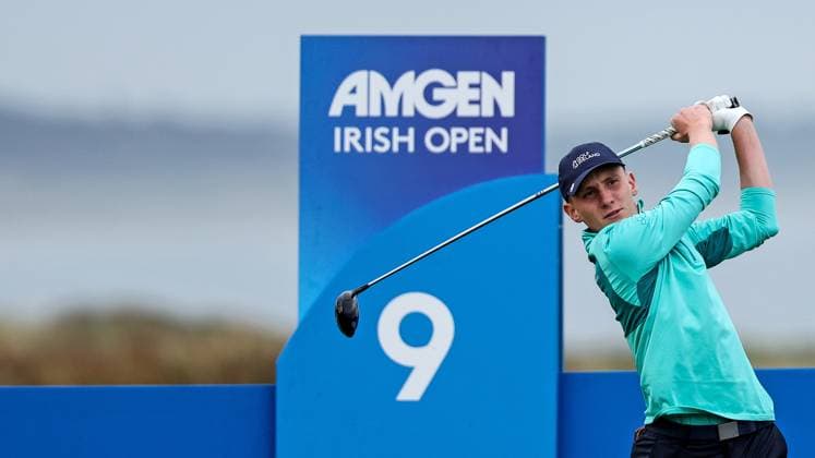 2024 Amgen Irish Open, Royal County Down, Newcastle, Northern Ireland 15 9 2024 Sean Keeling tees off the 9th Sean Keeling tees off the 9th 15 9 2024  Copyright: x INPHO BenxBradyx BB4_9418