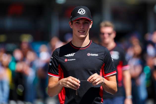 BEARMAN Ollie, Haas F1 Team VF-24 Ferrari, portrait, during the Formula 1 Azerbaijan Grand Prix 2024, 17th round of the 2024 Formula One World Championship, WM, Weltmeisterschaft from September 13 to 15, 2024 on the Baku City Circuit, in Baku, Azerbaijan - F1 - AZERBAIJAN GRAND PRIX 2024 DPPI Panoramic  240915_R17_AZERBAIJAN_DP_EA027591