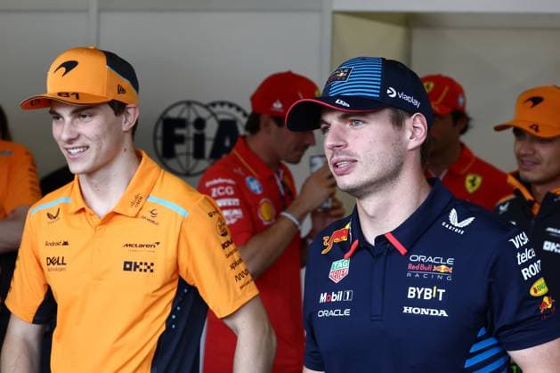F1 Grand Prix Of Azerbaijan 2024 Lando Norris of McLaren and Max Verstappen of Red Bull Racing ahead of the Formula 1 Grand Prix of Azerbaijan at Baku City Circuit in Baku, Azerbaijan on September 15, 2024. Baku Azerbaijan  Copyright: xJakubxPorzyckix originalFilename:porzycki-f1grandp240915_nprLa.jpg