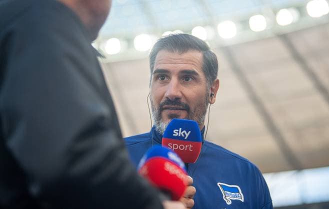 Fussball, Herren, Saison 2024 2025, 2. Bundesliga (5. Spieltag), Hertha BSC - Fortuna Düsseldorf, Trainer Cristian Fiel (Hertha BSC) bei Sky im Interview, 15.09. 2024,