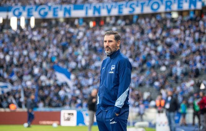 Fussball, Herren, Saison 2024 2025, 2. Bundesliga (5. Spieltag), Hertha BSC - Fortuna Düsseldorf, Trainer Cristian Fiel (Hertha BSC), 15.09. 2024,