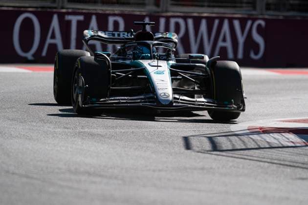 September 15, 2024, Baku, Azerbaijan: British driver GEORGE RUSSEL (Mercedes-AMG F1 Team) drives during the 2024 FIA Formula 1 Azerbaijan Grand Prix at Baku City Circuit in Baku, Azerbaijan. Baku Azerbaijan - ZUMAg147 20240915_fap_g147_021 Copyright: xJamesxGasperottix