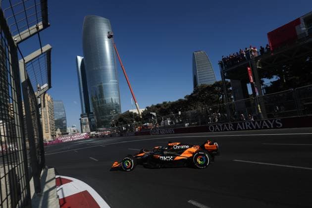 81 PIASTRI Oscar (aus), McLaren F1 Team MCL38, action during the Formula 1 Azerbaijan Grand Prix 2024, 17th round of the 2024 Formula One World Championship, WM, Weltmeisterschaft from September 13 to 15, 2024 on the Baku City Circuit, in Baku, Azerbaijan - F1 - AZERBAIJAN GRAND PRIX 2024 DPPI Panoramic  240915_R17_AZERBAIJAN_DP_0I7A0649