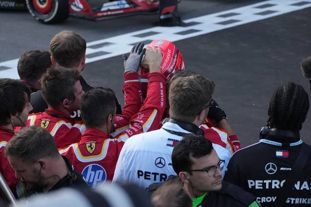 FORMULA 1 QATAR AIRWAYS AZERBAIJAN GRAND PRIX 2024 15.09.2024, Baku City Circuit , Baku, FORMULA 1 QATAR AIRWAYS AZERBAIJAN GRAND PRIX 2024 ,im Bild 2.Platz für Charles Leclerc (MCO), Scuderia Ferrari HP