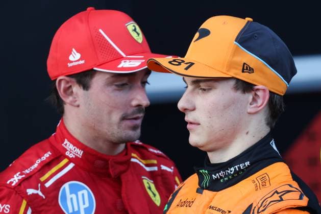 F1 Grand Prix Of Azerbaijan 2024 Charles Leclerc of Ferrari and Oscar Piastri of McLaren after the Formula 1 Grand Prix of Azerbaijan at Baku City Circuit in Baku, Azerbaijan on September 15, 2024. Baku Azerbaijan  Copyright: xJakubxPorzyckix originalFilename:porzycki-f1grandp240915_npTUn.jpg