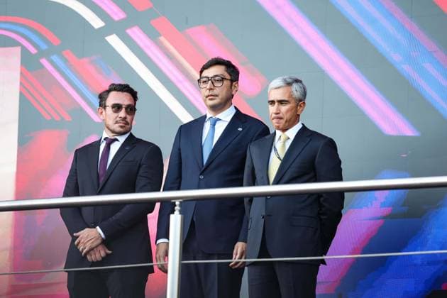 Podium VIPs during the Formula 1 Azerbaijan Grand Prix 2024, 17th round of the 2024 Formula One World Championship, WM, Weltmeisterschaft from September 13 to 15, 2024 on the Baku City Circuit, in Baku, Azerbaijan - F1 - AZERBAIJAN GRAND PRIX 2024 DPPI Panoramic  240915_R17_AZERBAIJAN_DP_FGDN1204