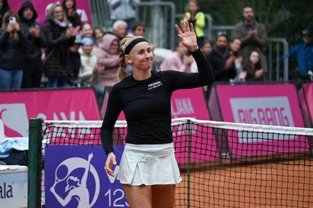 15.09.2024 WTA, Tennis Damen Zavarovalnica Sava Ljubljana Tennis Tournament, final, Nuria Parrizas Diaz : Jil Teichmann, Tivoli Park, Ljubljana Ljubljana Slovenia  Copyright: xNikxErikxNeubauerx DSC_2962