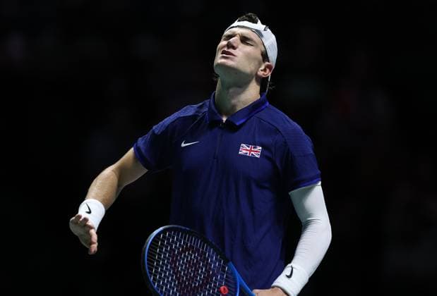 Tennis, Davis Cup, Großbritannien - Kanada Jack Draper of GB frustrated Davis Cup Group Stage Finals 2024, Day Six, AO Arena, Manchester, UK - 15 Sep 2024  Copyright: xEllaxLing Shutterstockx 14713349eg