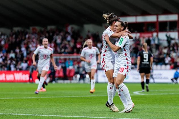 GOOGLE PIXEL Frauen Bundesliga: 1. FC Köln - SGS Essen; 15.09.2024 Jubel zum 1:0 durch Dora Zeller (1. FC Köln, 19) GOOGLE PIXEL Frauen Bundesliga, 1. FC Köln - SGS Essen, Köln, Franz-Kremer-Stadion am 15.09.2024 DFB REGULATIONS PROHIBIT ANY USE OF PHOTOGRAPHS AS IMAGE SEQUENCES AND OR QUASI-VIDEO. Copyright: xBEAUTIFULxSPORTS Wunderlx