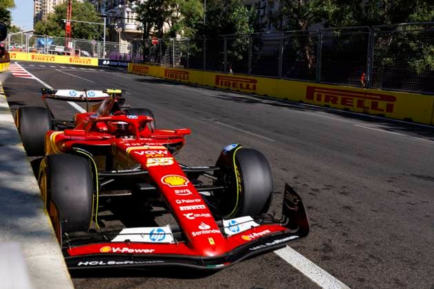 15th September 2024; Baku City Circuit, Baku, Azerbaijan; Formula 1 Azerbaijan Grand Prix 2024; Race Day; Number 55 Scuderia Ferrari driver Carlos Sainz Jr during the race at the Azerbaijan Formula 1  ActionPlus12693375 StephenxBlackberry