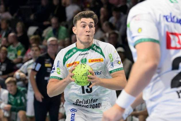 GER, Berlin, Handball, Fuechse Berlin vs SC DHfK Leipzig, in der Max Schmeling Halle, 15.09.2024, Matej Klima (SC DHfK Leipzig 13), im Angriff, Copyright: HMBxMedia UwexKoch