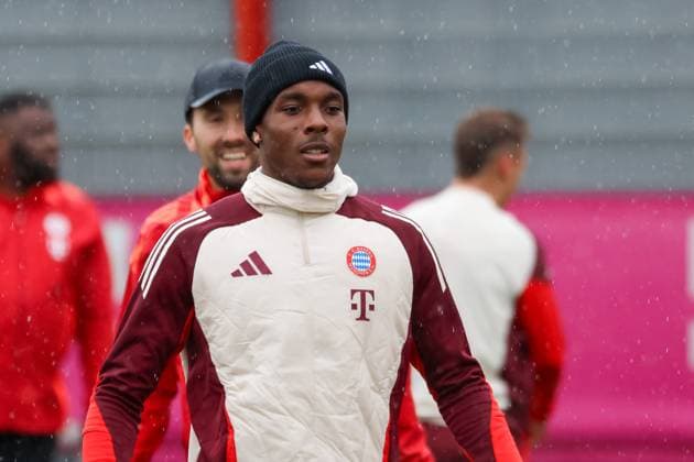 Mathys Tel (FC Bayern Muenchen, 39) beim Training im Regen, Abschlusstraining, FC Bayern Muenchen, Fussball, UEFA Champions League, 1. Spieltag, Saison 24 25, 16.09.2024, Abschlusstraining, FC Bayern Muenchen, Fussball, UEFA Champions League, 1. Spieltag, Saison 24 25, 16.09.2024 Muenchen Copyright: xEibner-Pressefoto JennixMaulx EP_JML