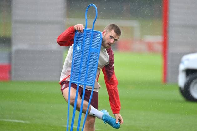 Eric DIER (Bayern Muenchen), Aktion,Einzelbild,angeschnittenes Einzelmotiv,Halbfigur,halbe Figur. Abschlusstraining, Training am 16.09.2024 Fussball Champions League , FC Bayern Muenchen - GNK Dinamo Zagreb