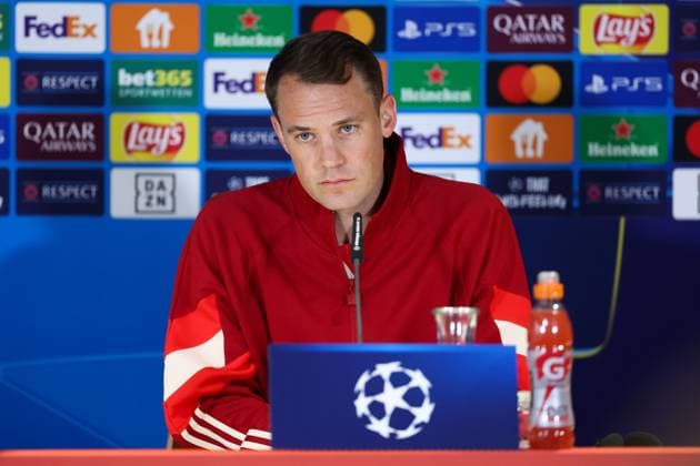 Fußball Champions League Internationale Pressekonferenz FC Bayern München am 16.09.2024 in der Säbener Straße in München Manuel Neuer ( München )