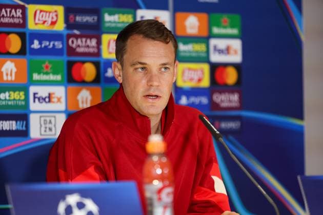 Manuel Neuer (FC Bayern Muenchen, 01) bei der Pressekonferenz, Internationale Pressekonferenz, FC Bayern Muenchen, Fussball, UEFA Champions League, 1. Spieltag, Saison 24 25, 16.09.2024, Internationale Pressekonferenz, FC Bayern Muenchen, Fussball, UEFA Champions League, 1. Spieltag, Saison 24 25, 16.09.2024 Muenchen Copyright: xEibner-Pressefoto JennixMaulx EP_JML