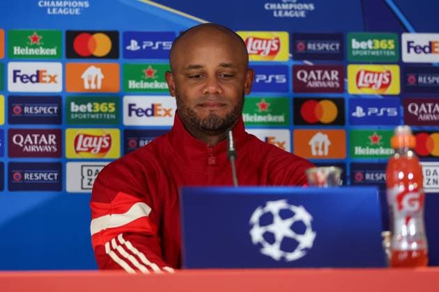 Vincent Kompany (FC Bayern Muenchen, Cheftrainer) bei der Pressekonferenz, Internationale Pressekonferenz, FC Bayern Muenchen, Fussball, UEFA Champions League, 1. Spieltag, Saison 24 25, 16.09.2024, Internationale Pressekonferenz, FC Bayern Muenchen, Fussball, UEFA Champions League, 1. Spieltag, Saison 24 25, 16.09.2024 Muenchen Copyright: xEibner-Pressefoto JennixMaulx EP_JML