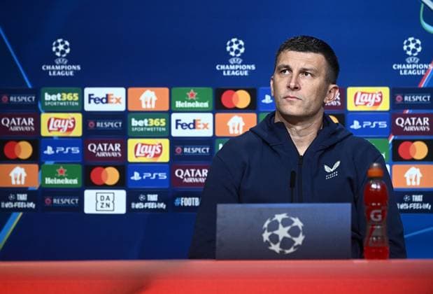 Dinamo Zagreb press conference, PK, Pressekonferenz Dinamo Zagreb Head Coach Sergej Jakirovic speaks at Dinamo Zagreb press conference ahed UEFA Champions League match against FC Bayern Munchen at Allianz Arena in Munich, Germany, September 14, 2024.  MarkoxLukunic PIXSELL