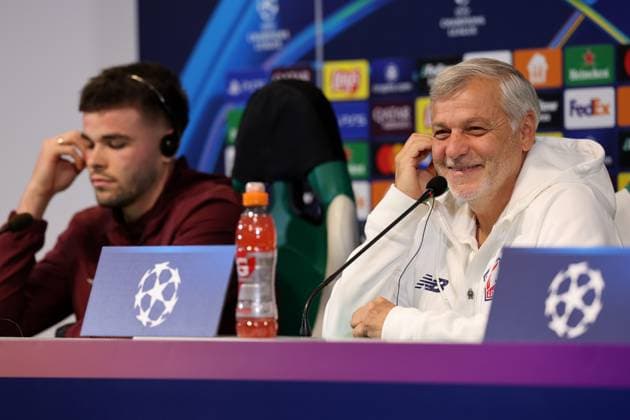Ligue des Champions PHOTOPQR VOIX DU NORD FLORENT MOREAU ; 16 09 2024 ; Lisbonne, le 16 09 2024. Estadio Jose-Avalade. Bruno GENESIO lors de la conference de presse a la veille du match de Ligue des Champions entre le LOSC et le Sporting Clube de Portugal. PHOTO FLORENT MOREAU LA VOIX DU NORD press conference, PK, Pressekonferenz on the eve of their UEFA Champions League football match against Sporting CP at the Jose Alvalade stadium in Lisbon on September 16, 2024. PORTUGAL France  Copyright: xPHOTOPQR VOIXxDUxNORD MAXPPPxFLORENTxMOREAUx 20240916VDN4025 20240916VDN4025