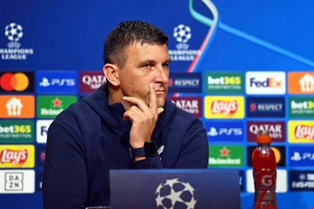 Munich, Germany, 160924. Allianz Arena. press conference, PK, Pressekonferenz of GNK Dinamo on the eve of the match of the 1st round of the UEFA Champions League against Bayern Munich. In the photo: Sergej Jakirovic. Photo: Ronald Gorsic CROPIX Copyright: xxRonaldxGorsicx press_dinamo9-160924