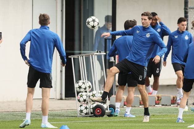 Club s Hans Vanaken pictured during a training session of Belgian soccer team Club Brugge KV, Tuesday 17 September 2024 in Knokke-Heist. The team is preparing for tomorrow s game against German Borussia Dortmund, on the opening day of the UEFA Champions League league phase. BRUNOxFAHY  x100809795x