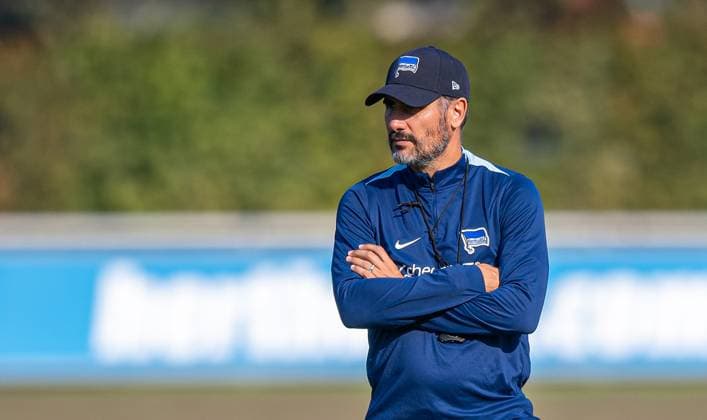 Fussball, Herren, Saison 2024 2025, 2. Bundesliga, Hertha BSC, Training, Trainer Cristian Fiel (Hertha BSC), 17.09. 2024,