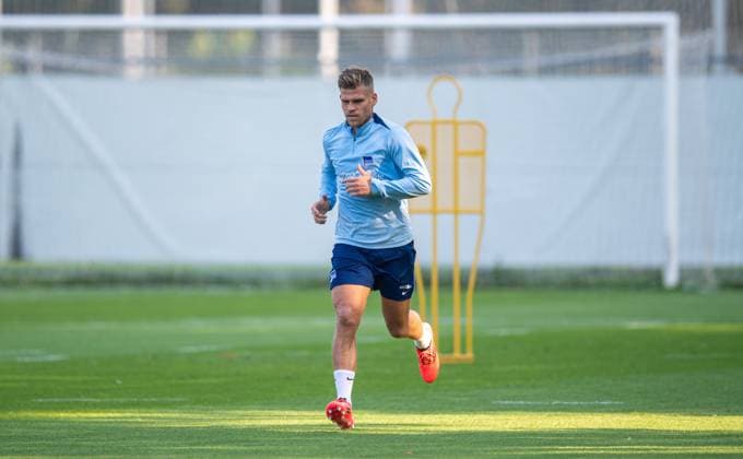 Fussball, Herren, Saison 2024 2025, 2. Bundesliga, Hertha BSC, Training, Florian Niederlechner (Hertha BSC), 17.09. 2024,