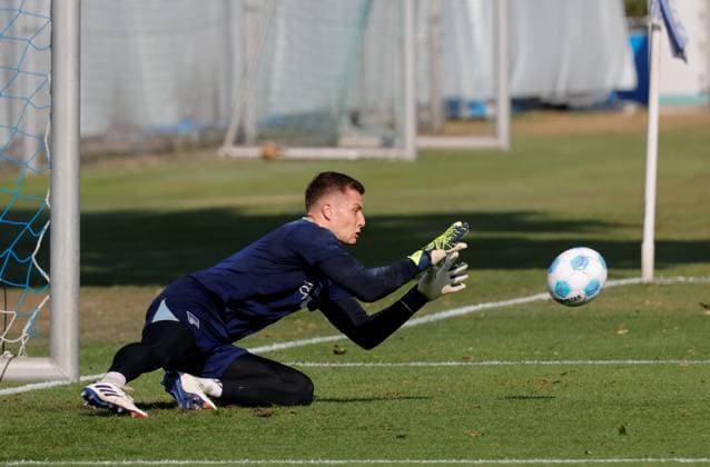 Tjark Ernst, Torhüter, Deutschland, Berlin, Sportpark, Fussball, Herren, Saison 2024 2025, 2. Bundesliga, Hertha BSC, Training