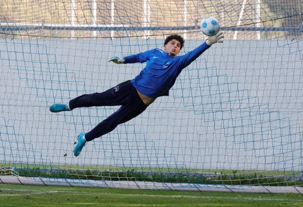 Burak Özkanli, Torhüter, Deutschland, Berlin, Sportpark, Fussball, Herren, Saison 2024 2025, 2. Bundesliga, Hertha BSC, Training