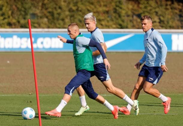 Palko Dardai, Marten Winkler, Florian Niederlechner, Deutschland, Berlin, Sportpark, Fussball, Herren, Saison 2024 2025, 2. Bundesliga, Hertha BSC, Training