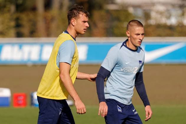 Pascal Klemens, Palko Dardai, Deutschland, Berlin, Sportpark, Fussball, Herren, Saison 2024 2025, 2. Bundesliga, Hertha BSC, Training