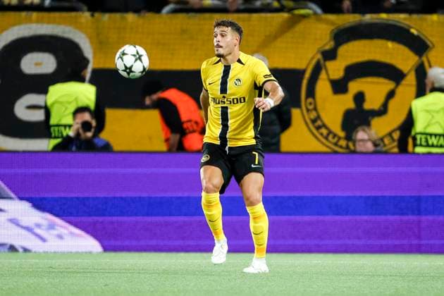 Filip Ugrinic (BSC Young Boys, 07) am Ball , Fussball, UEFA Champions League, 1. Spieltag, 2024 2025, Young Boys Bern vs. Aston Villa, 17.09.2024, Stadion Wankdorf, Bern, Schweiz Bern Stadion Wankdorf Bern Schweiz Copyright: xGrantxHubbsx