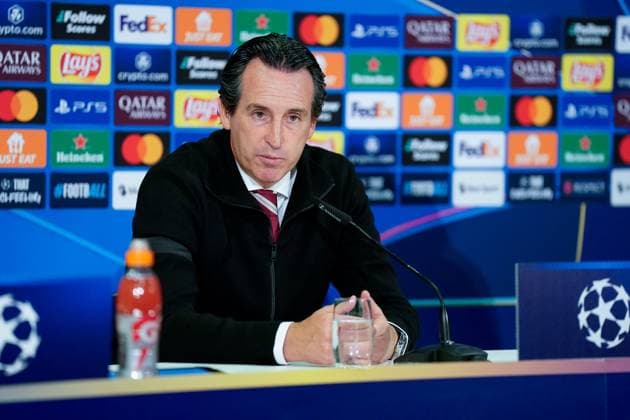 Bern, Switzerland, September 17th 2024: Head coach Unai Emery (Aston Villa) during the press conference, PK, Pressekonferenz after their victory during the UEFA Champions League football match between Young Boys and Aston Villa at Wankdorf Stadion in Bern, Switzerland. (Daniela Porcelli SPP) Copyright: xDanielaxPorcellix xSPPx spp-en-DaPoSp-20240917-_DP29894