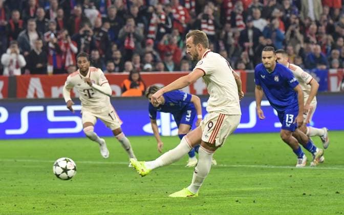 17.09.2024, xemx, Fussball UEFA Champions League, FC Bayern Muenchen - Dinamo Zagreb emspor, v.l. Harry Kane (FC Bayern Muenchen) Goal scored, erziehlt das Tor zum 1:0 (DFL DFB REGULATIONS PROHIBIT ANY USE OF PHOTOGRAPHS as IMAGE SEQUENCES and or QUASI-VIDEO) Muenchen