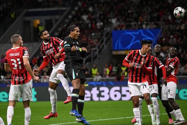 Mg Milano 17 09 2024 - Champions League Milan-Liverpool foto Matteo Gribaudi Image nella foto: gol Virgil van Dijk 
