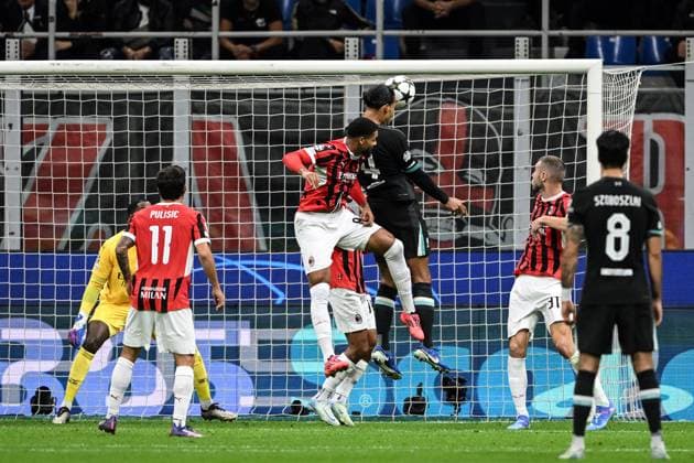 Cm Milano 17 09 2024 - Champions League Milan-Liverpool foto Cristiano Mazzi Image nella foto: gol Virgil Van Dijk 