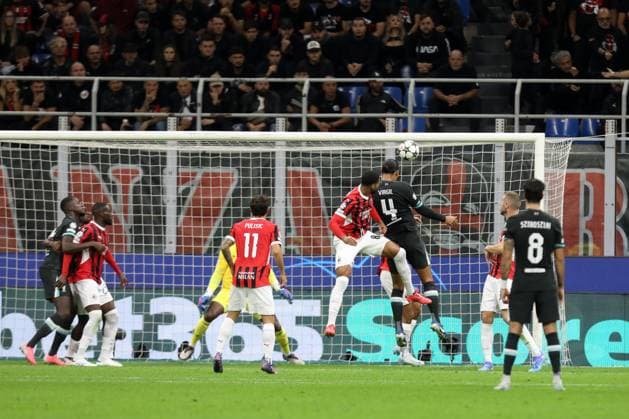 September 17, 2024, Milan, Lombardy, Italy: VIRGIL VAN DIJK scores his side s second goal during Matchday 1 of 8 of the UEFA Champions League 2024 2025 between AC MILAN and LIVERPOOL FC at San Siro in Milan, Italy Milan Italy - ZUMAc179 20240917_zep_c179_065 Copyright: xMickaelxChavetx