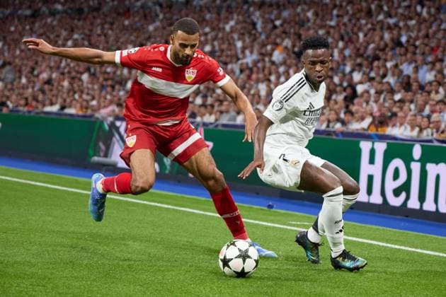 Vinicius Junior of Real Madrid CF in action during the UEFA Champions League match between Real Madrid v VFB Stuttgart at Santiago Bernabeu on September 17, 2024 in Madrid (Photo by: LGM) FOOTBALL : Real Madrid vs VFB Stuttgart - UEFA Ligue des Champions - 17 09 2024 LGM Panoramic 