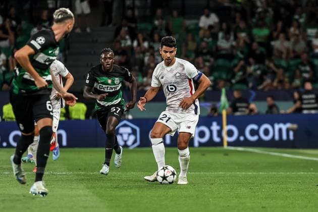 Lisbon, Portugal, September 17th, 2024: Benjamin Andre (21 Lille) in action during the UEFA Champions League game between Sporting CP v Lille at Estadio Jose Alvalade, Lisbon, Portugal (Joao Bravo SPP) Copyright: xJoaoxBravoxx xSPPx spp-en-JoBr-JBF-0716