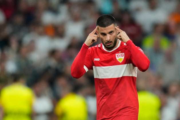 Real Madrid C.F. v VfB Stuttgart - UEFA Champions League 2024 25 League Phase MD1 Deniz Undav centre-forward of Stuttgart and Turkiye celebrates after scoring his sides first goal during the UEFA Champions League 2024 25 League Phase MD1 match between Real Madrid C.F. and VfB Stuttgart at Estadio Santiago Bernabeu on September 17, 2024 in Madrid, Spain. Madrid Spain  Copyright: xJosexBretonx originalFilename:bretonhernandez-realmadr240917_npqMg.jpg