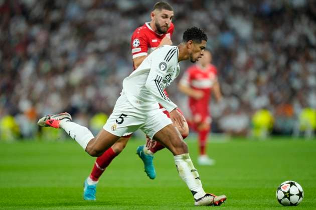 Real Madrid C.F. v VfB Stuttgart - UEFA Champions League 2024 25 League Phase MD1 Jude Bellingham central midfield of Real Madrid and England during the UEFA Champions League 2024 25 League Phase MD1 match between Real Madrid C.F. and VfB Stuttgart at Estadio Santiago Bernabeu on September 17, 2024 in Madrid, Spain. Madrid Spain  Copyright: xJosexBretonx originalFilename:bretonhernandez-realmadr240917_np2NN.jpg