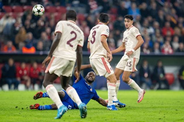 Kevin Theophile-Catherine 28 (GNK Dinamo Zagreb), Minjae Kim 3 (FC Bayern Muenchen), Aleksandar Pavlovic 45 (FC Bayern Muenchen), FC Bayern Muenchen vs. GNK Dinamo Zagreb, Fussball, UEFA Champions League, 1. Spieltag, 17.09.2024 DFB regulations prohibit any use of photographs as image sequences and or quasi-video Muenchen Bayern Deutschland