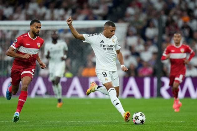 Kylian Mbappe of Real Madrid CF Real Madrid v VFB Stuttgart, UEFA Champios League match, date 1. Football, Santiago Bernabeu Stadium, Madrid, Spain - 17 Sep 2024 Editorial use only  Copyright: xPressinphoto Shutterstockx 14725330q