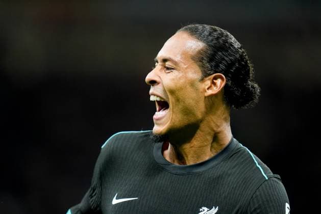 AC Milan v Liverpool FC - UEFA Champions League 2024 25 Virgil van Dijk of Liverpool FC celebrates after scoring second goal during the UEFA Champions League 2024 25 League Phase MD1 match between AC Milan and Liverpool FC at Stadio San Siro on September 17, 2024 in Milan, Italy. Milan Stadio Giuseppe Meazza Florence Italy Copyright: xGiuseppexMaffiax UCL_Milan-Liverpool_74